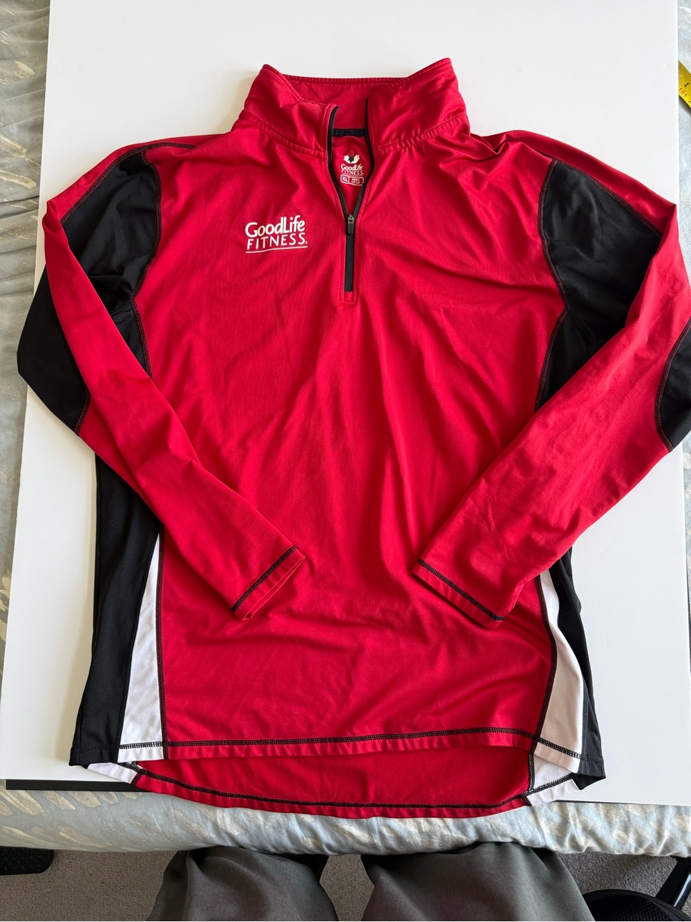GoodLife Red & Black 1/4 ZipAthletic Pullover